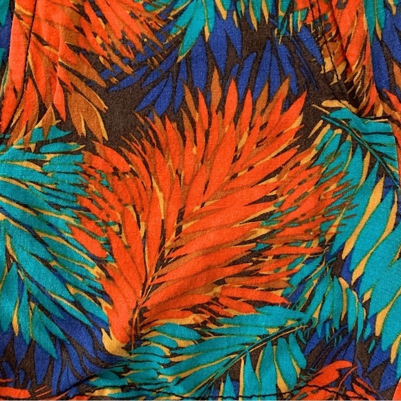 Madison Tropical Print Linen Shorts Size 4 - Picture 4 of 6
